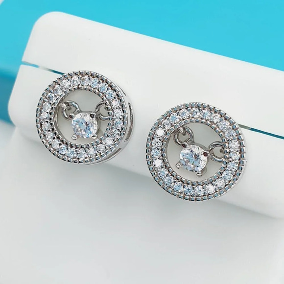 "925 Sterling Silver CZ Beautiful Earrings for Women, 1USPAR4192 - Picture 6 of 11